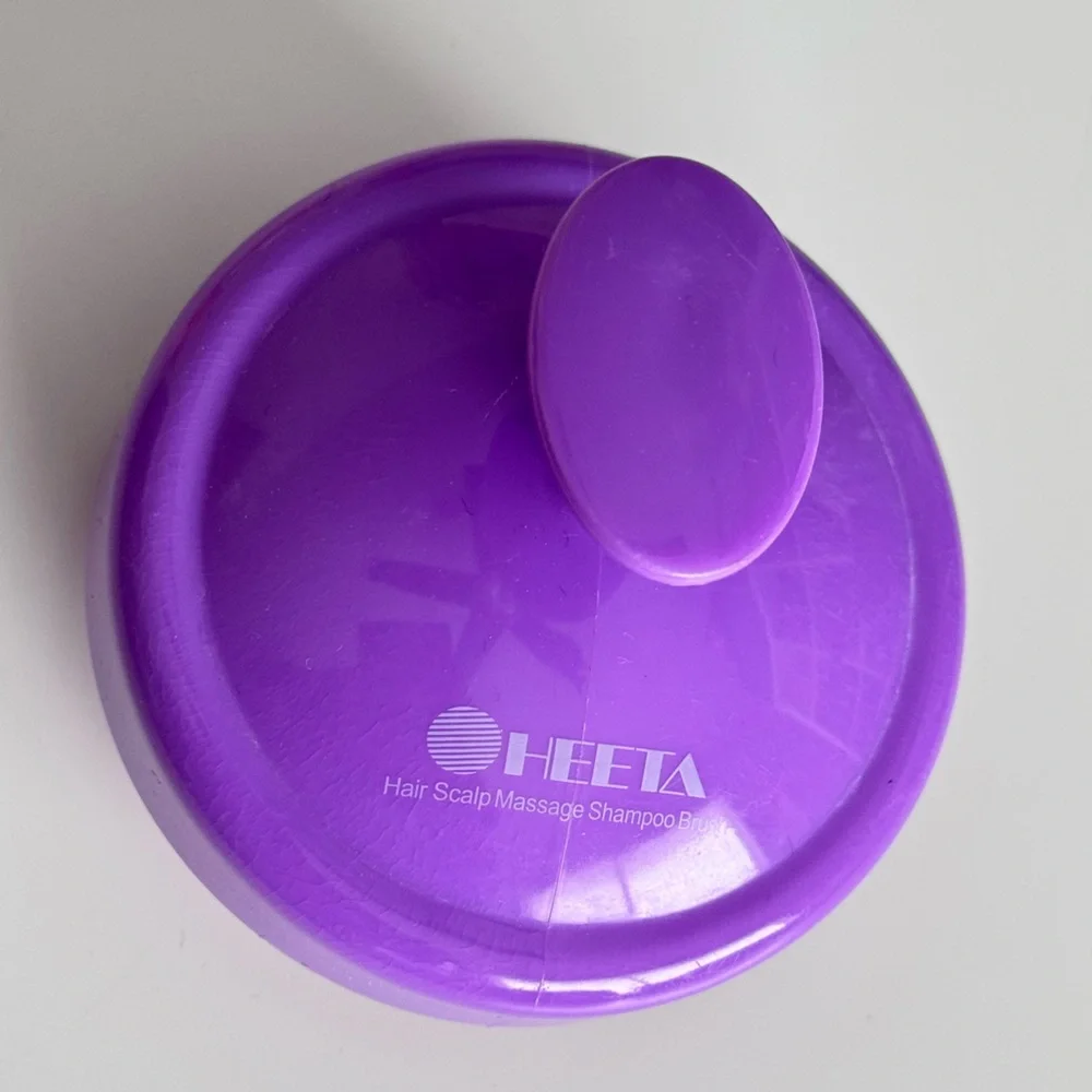 HEETA Purple Hair Scalp Massager Palm Shampoo Scrubber